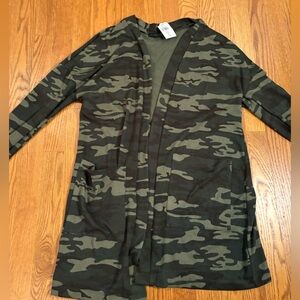 Camouflage Long Sleeve Cardigan